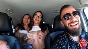 Sara Diamante, Matilde Torres in Auto Con Ladymuffin and Tommy a Canaglia Sesso Lesbo in Strada