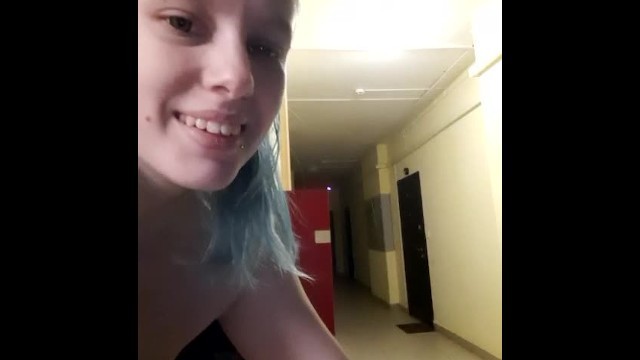 I Masturbate in the Entrance where Neighbors can see Me, Private Webcam Chat